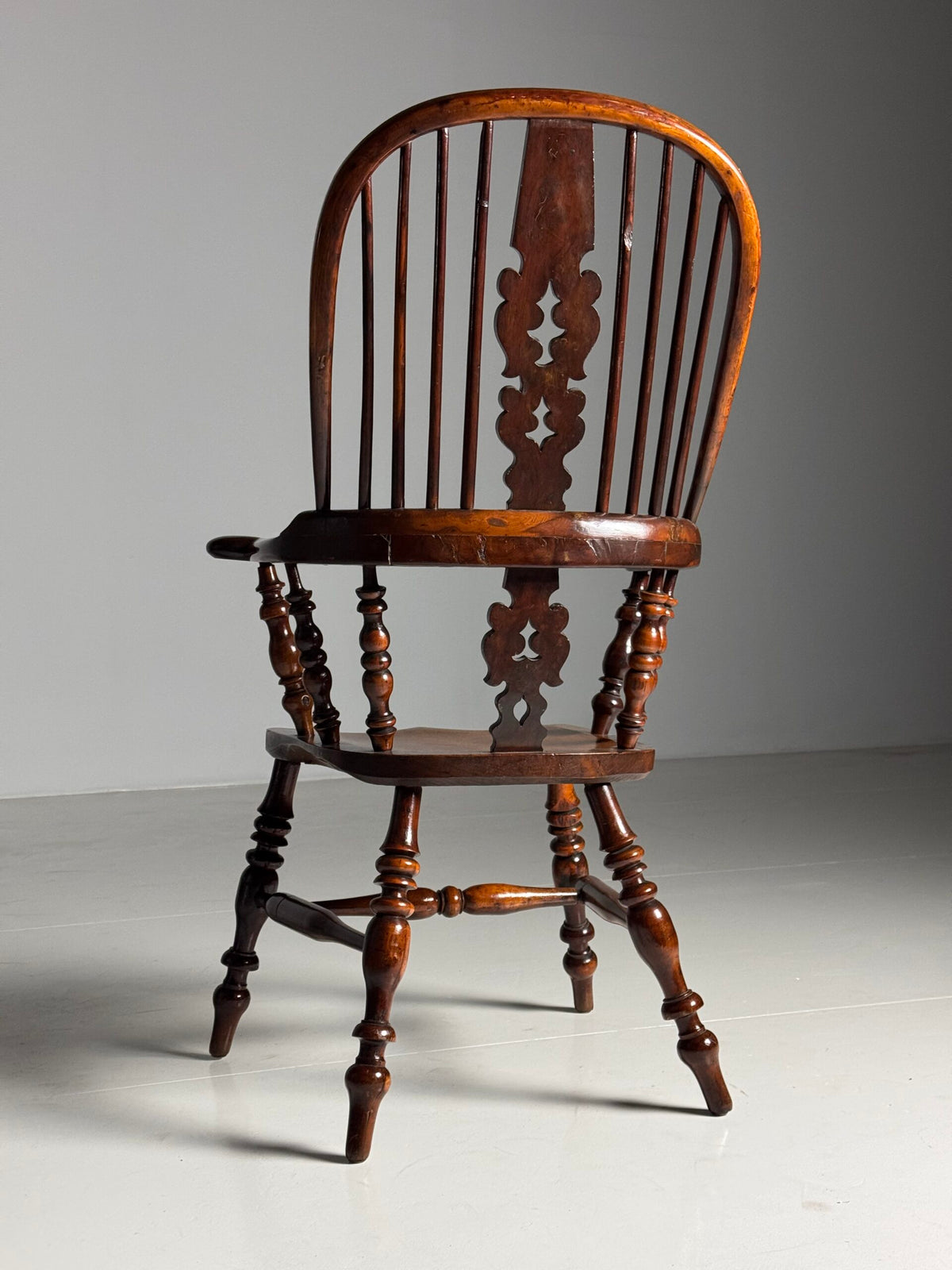 English Yew Wood Windsor Chair, c. 1800, photo 8