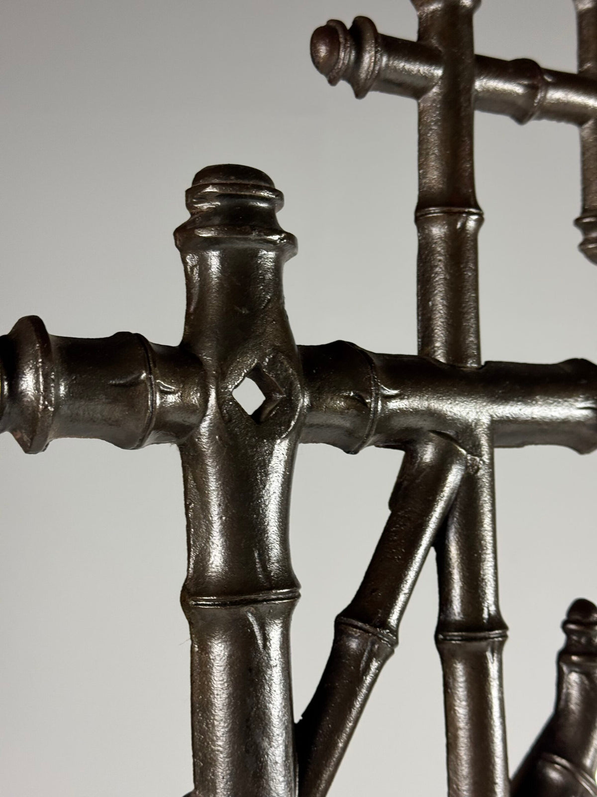 French Faux Bamboo Cast Iron Hall Stand, c. 1890, photo 13