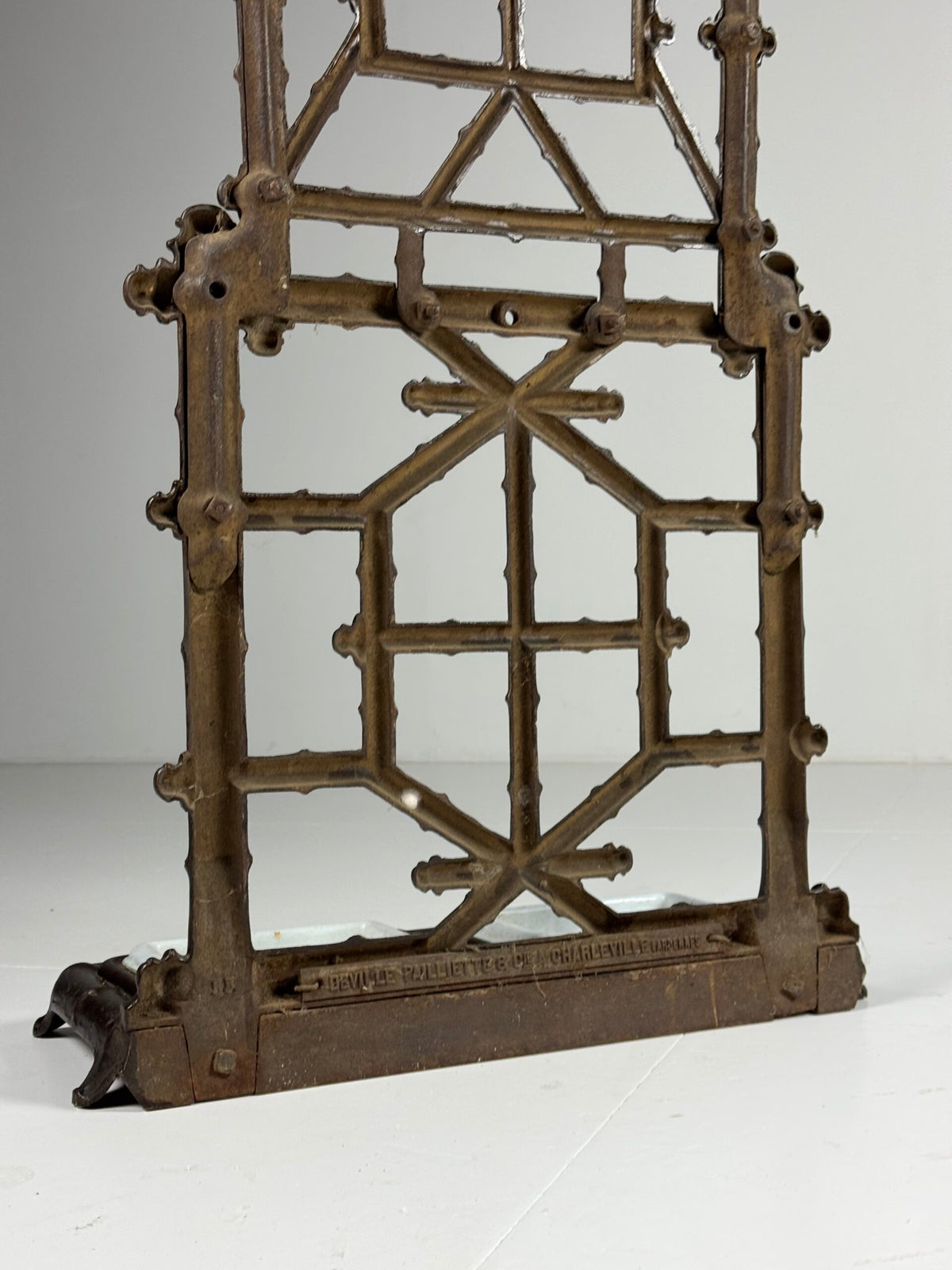 French Faux Bamboo Cast Iron Hall Stand, c. 1890, photo 12