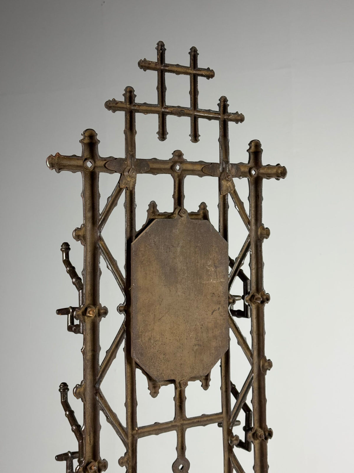 French Faux Bamboo Cast Iron Hall Stand, c. 1890, photo 3