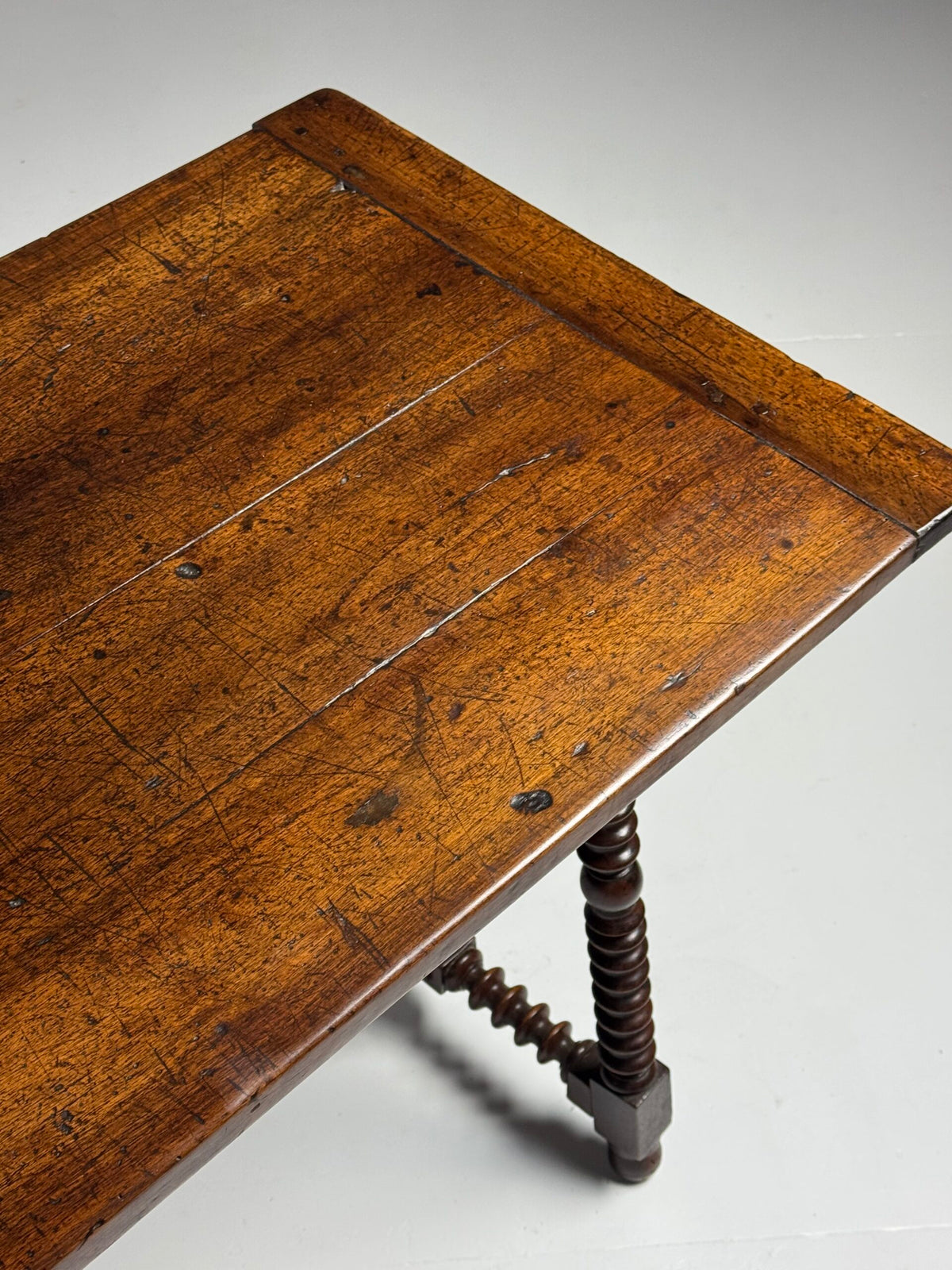 Spanish Walnut Console Table or Writing Table, 18th Century, photo 28