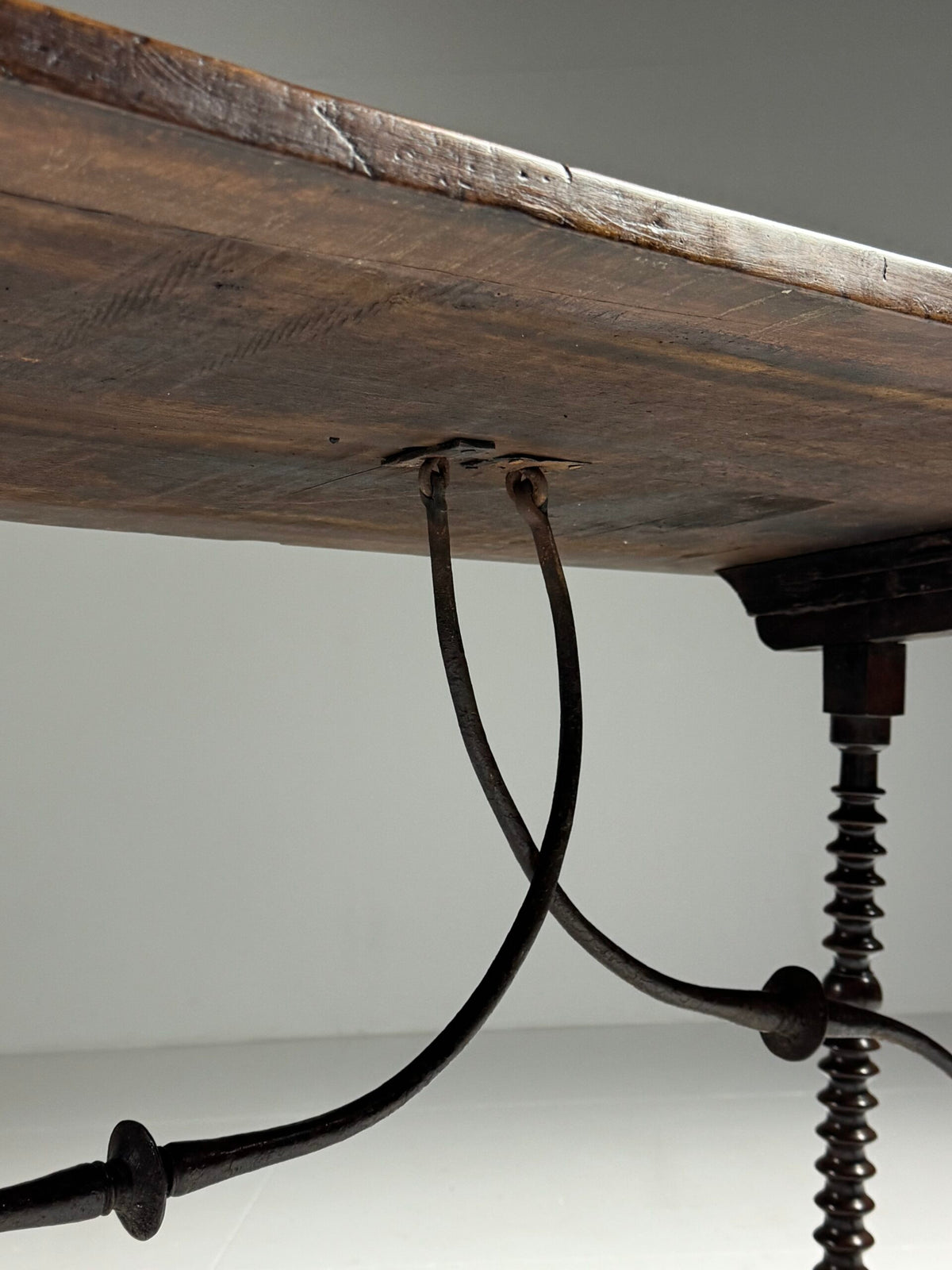 Spanish Walnut Console Table or Writing Table, 18th Century, photo 21