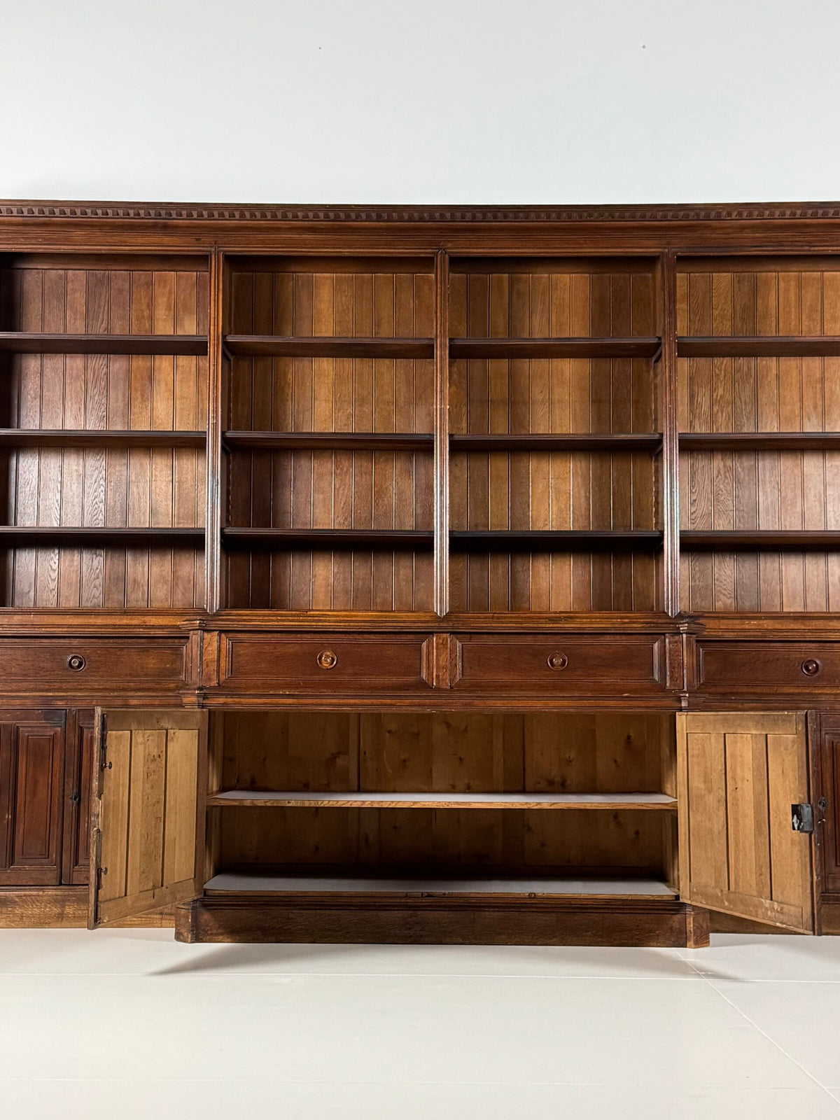 Giant Belgian Oak Library Bookcase, 1950s to 1960s, photo 23