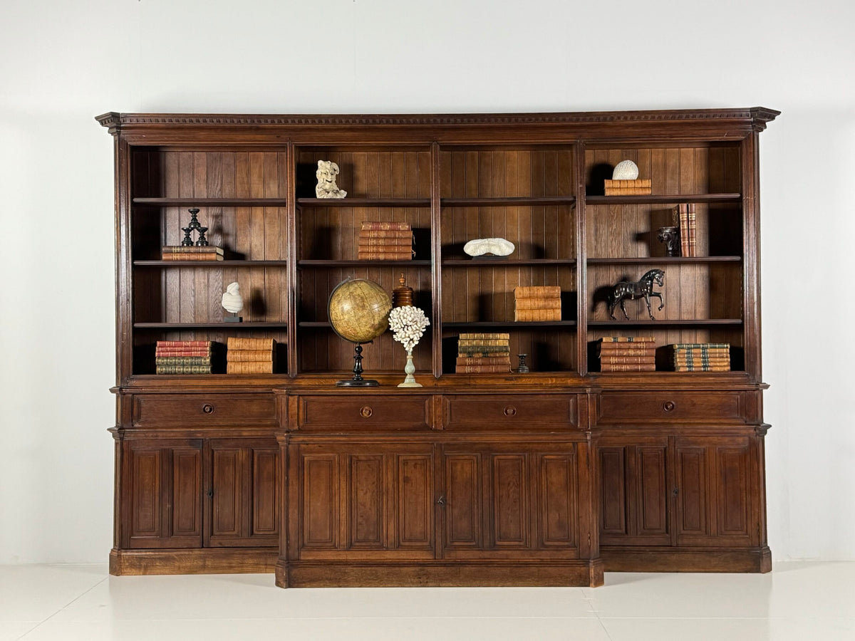 Giant Belgian Oak Library Bookcase, 1950s to 1960s, photo 30
