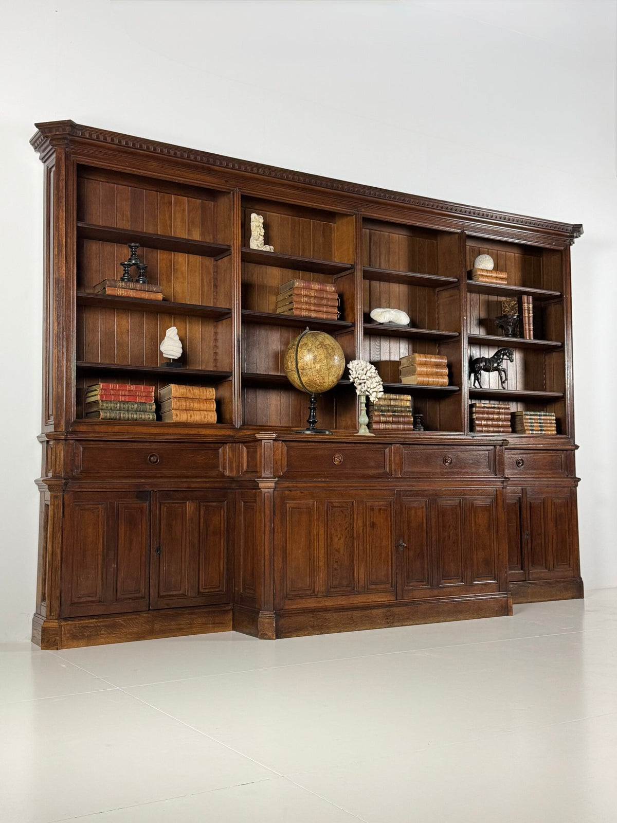 Giant Belgian Oak Library Bookcase, 1950s to 1960s, photo 35