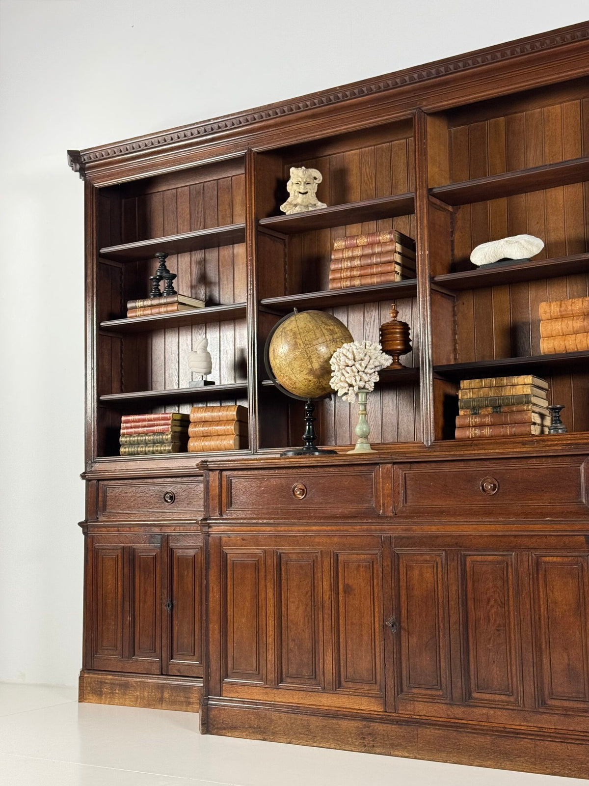 Giant Belgian Oak Library Bookcase, 1950s to 1960s, photo 37