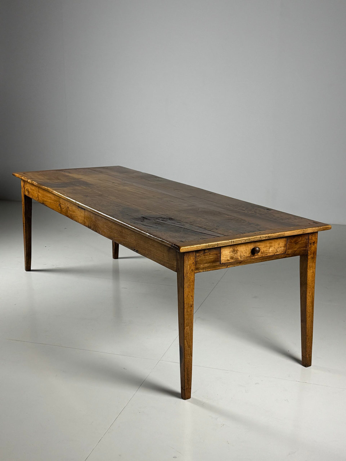 French Farmhouse Dining Table with End Drawers, Early 19th Century, photo 1
