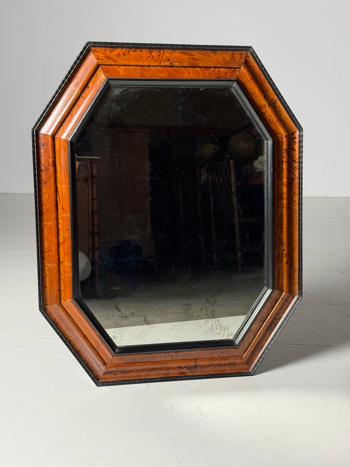 Dutch or Flemish Tortoiseshell Ripple Frame Mirror, Early 20th Century, photo 22