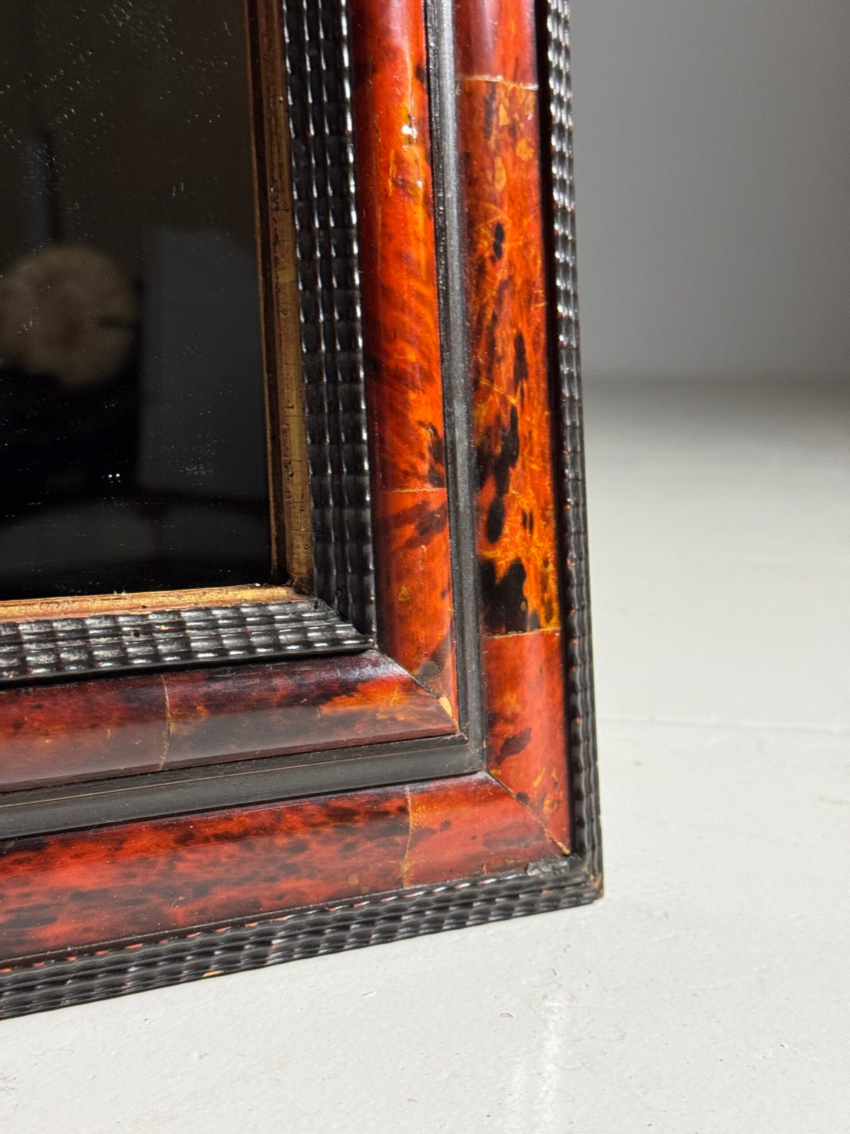Tortoiseshell Ripple Frame Mirror, Dutch or Flemish, Mid 20th Century, photo 9