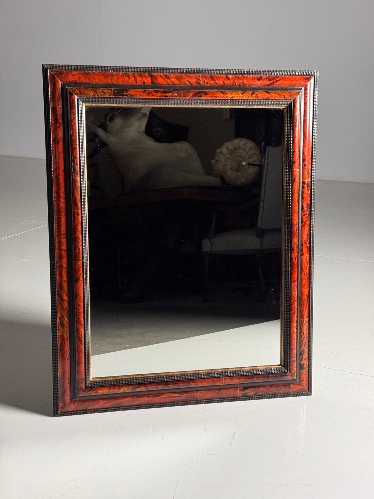 Tortoiseshell Ripple Frame Mirror, Dutch or Flemish, Mid 20th Century, photo 3