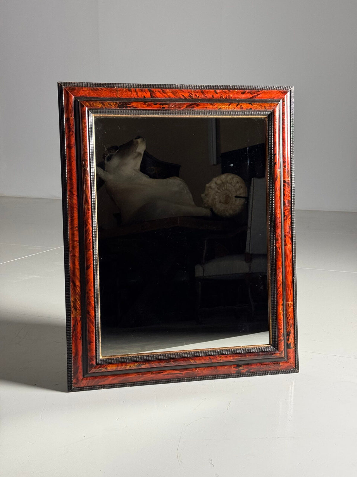 Tortoiseshell Ripple Frame Mirror, Dutch or Flemish, Mid 20th Century, photo 2