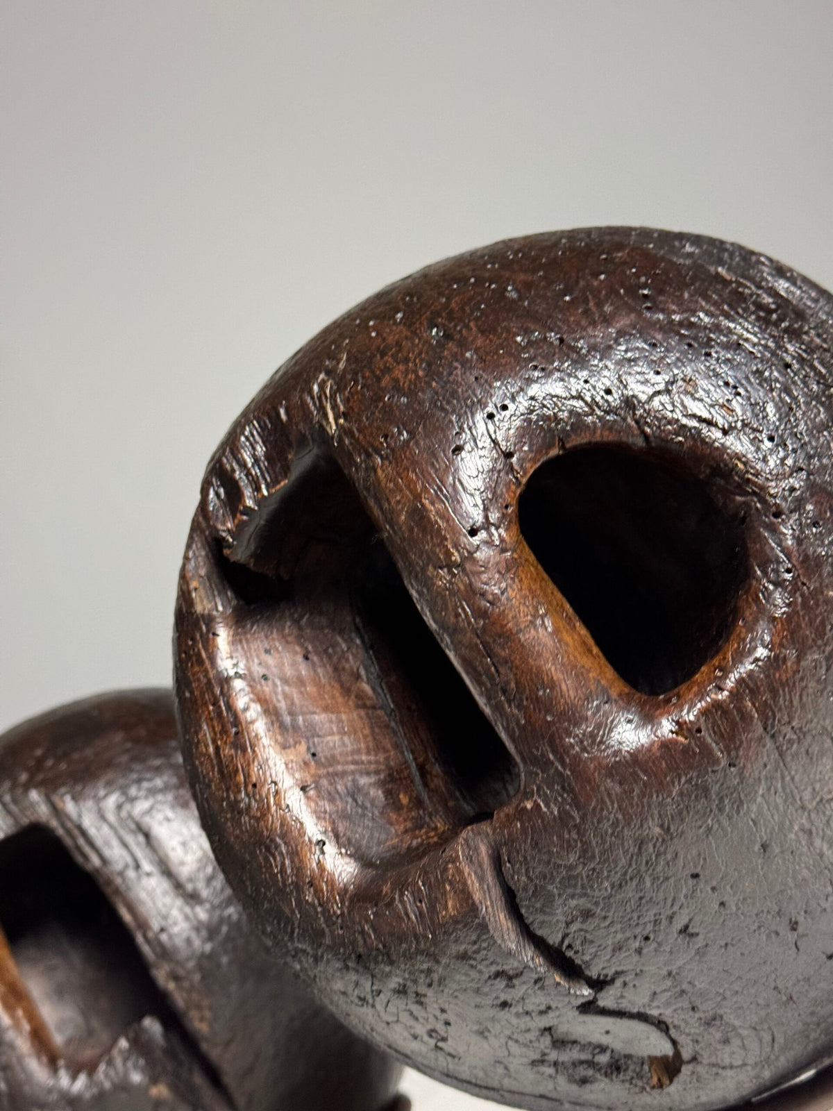Pair of 18th Century Wooden Bowling Balls on Stand, photo 13