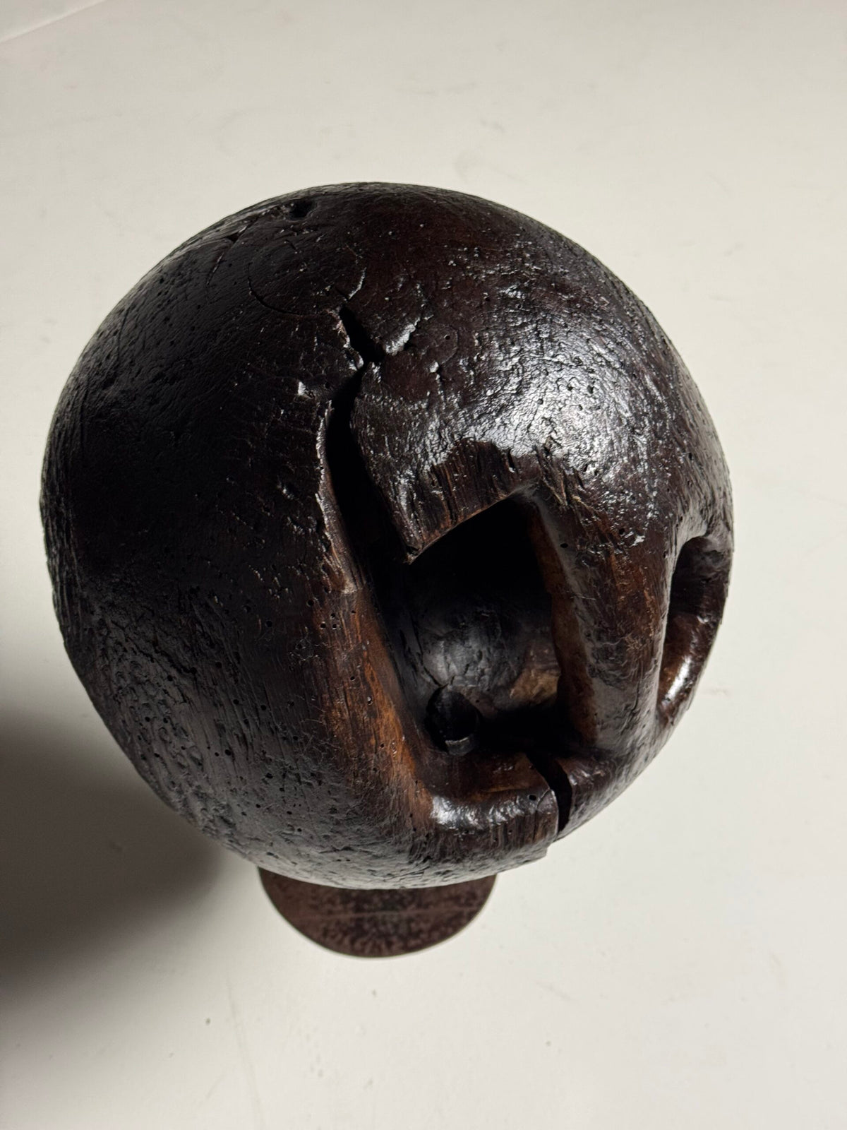 Pair of 18th Century Wooden Bowling Balls on Stand, photo 7