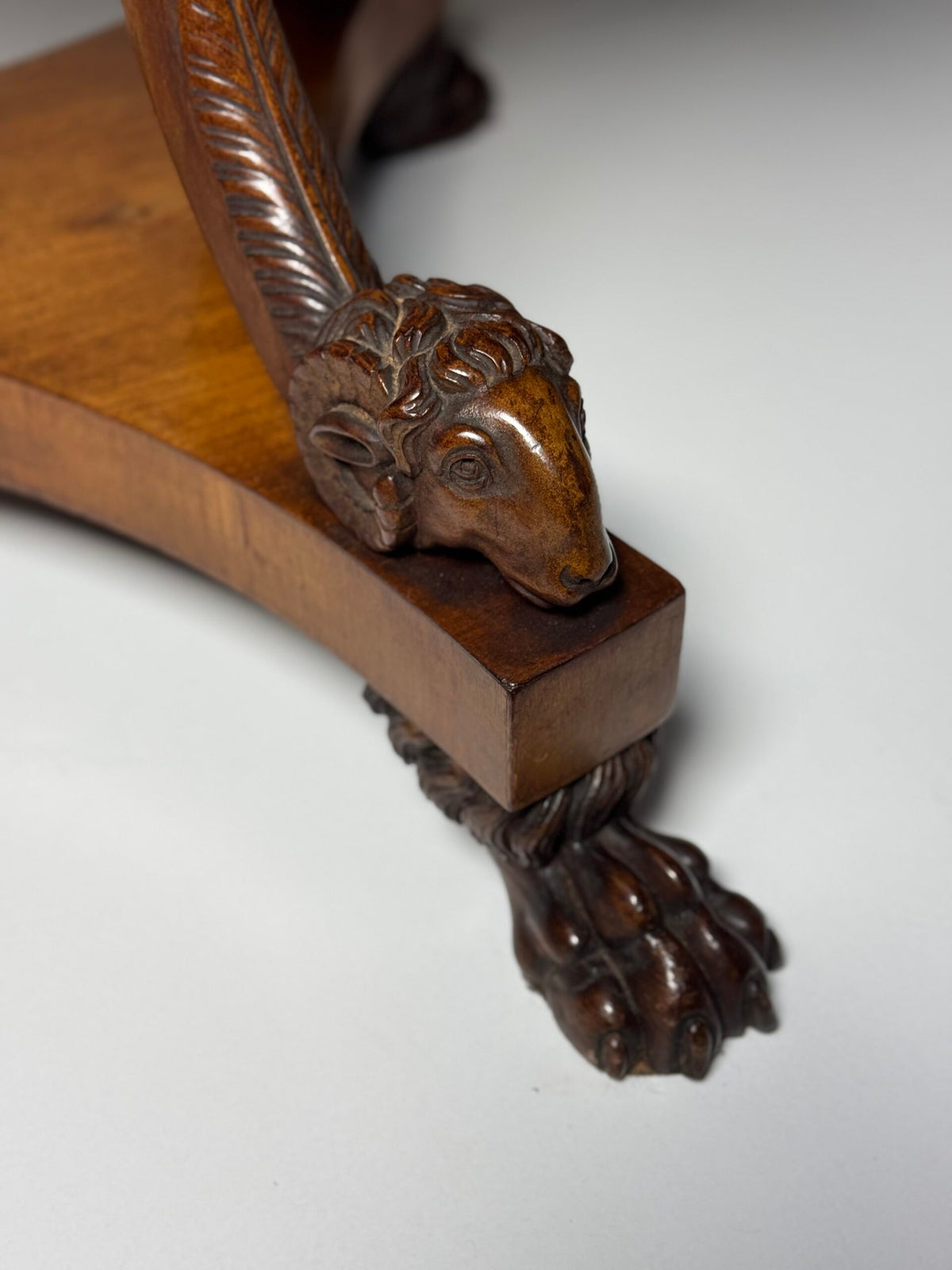 Italian Tripod Center Table with Inlaid Gemstone Marble Top, photo 36