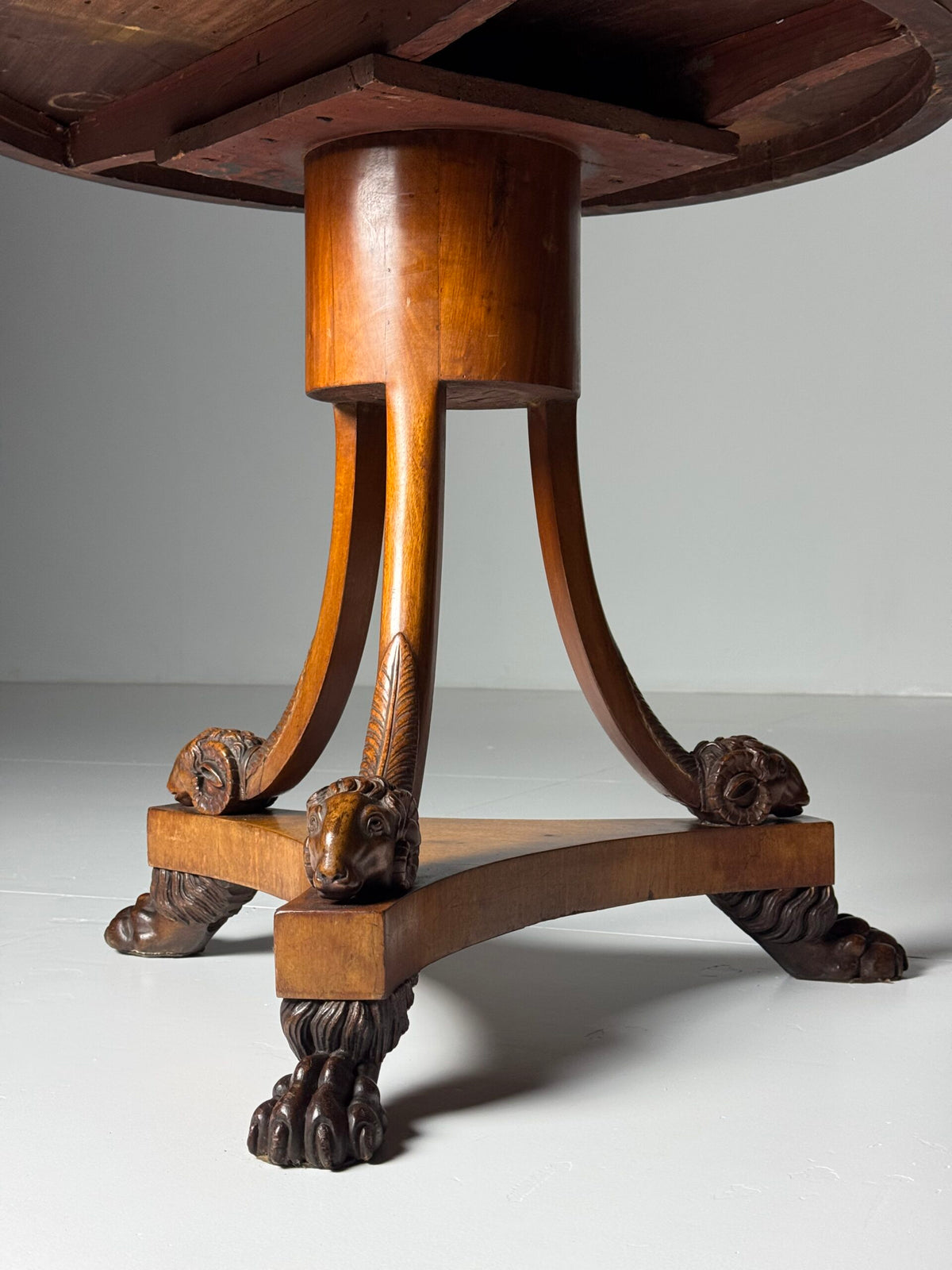 Italian Tripod Center Table with Inlaid Gemstone Marble Top, photo 39
