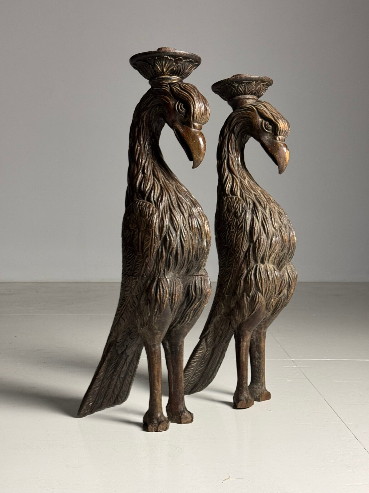 Pair of Hand Carved Wooden Eagles, France c. 1800, photo 11