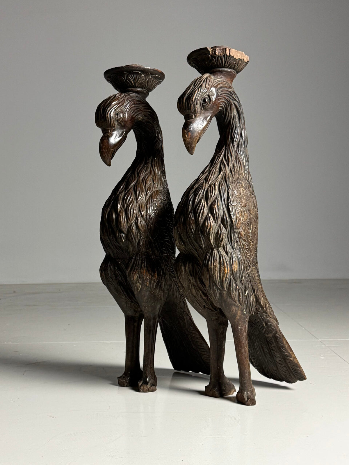 Pair of Hand Carved Wooden Eagles, France c. 1800, photo 2