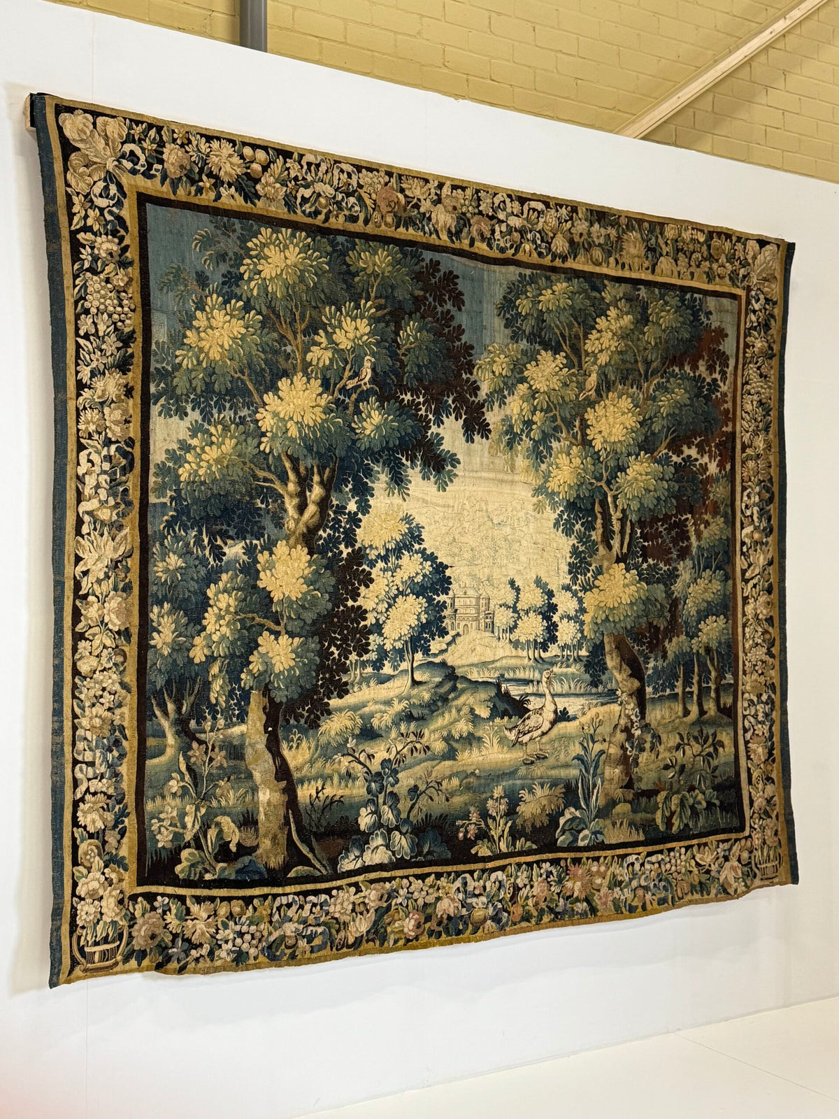 Large French Tapestry of an Exotic Chateau Garden, 18th Century, photo 17