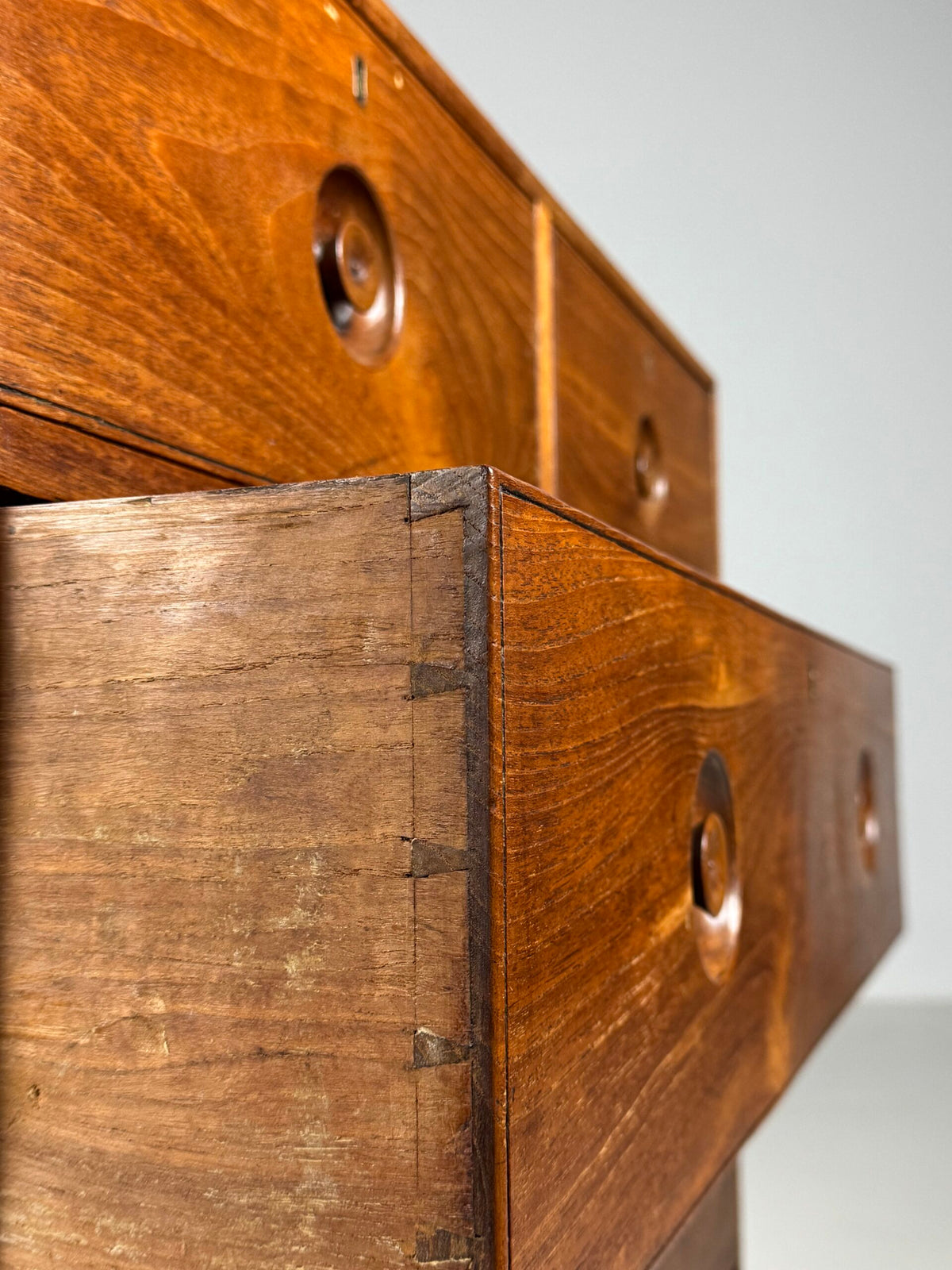 Anglo-Indian Teak Campaign Chest of Drawers, 19th Century, photo 6