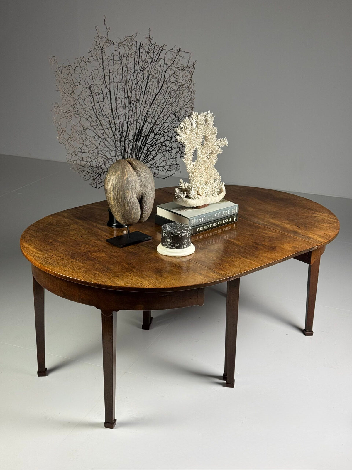 English Demi Lune Extending Dining Table, 19th Century, photo 1