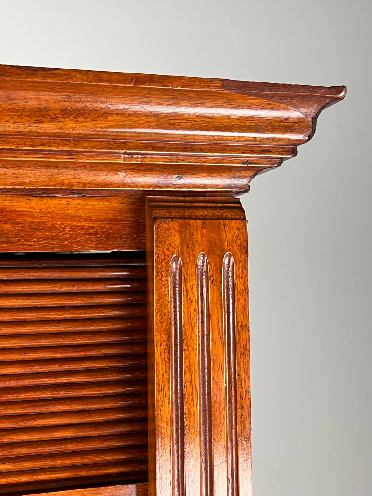 Mahogany Filing Cabinet with Roller Shutters, Belgium, Early 20th Century, photo 16