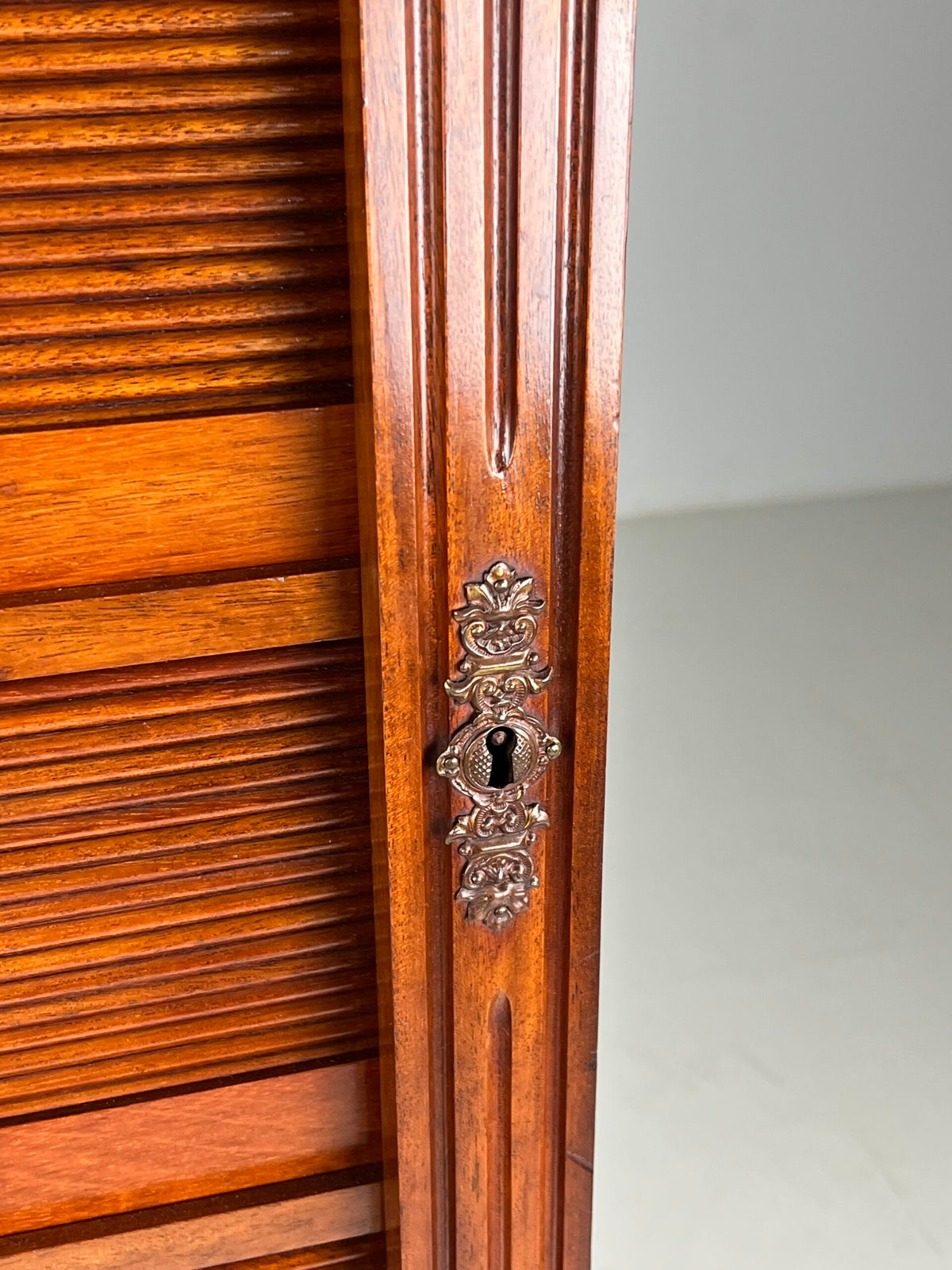 Mahogany Filing Cabinet with Roller Shutters, Belgium, Early 20th Century, photo 15