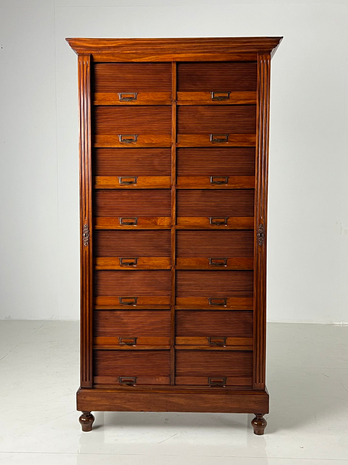 Mahogany Filing Cabinet with Roller Shutters, Belgium, Early 20th Century, photo 5
