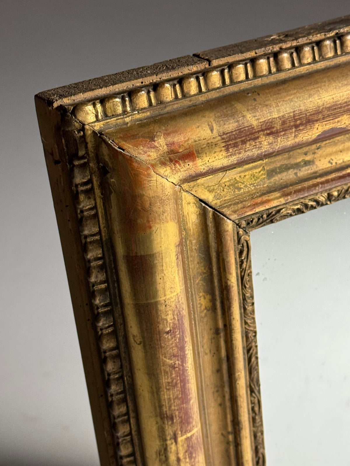 French Gilt Mirror with Original Mercury Glass, 19th Century, photo 12