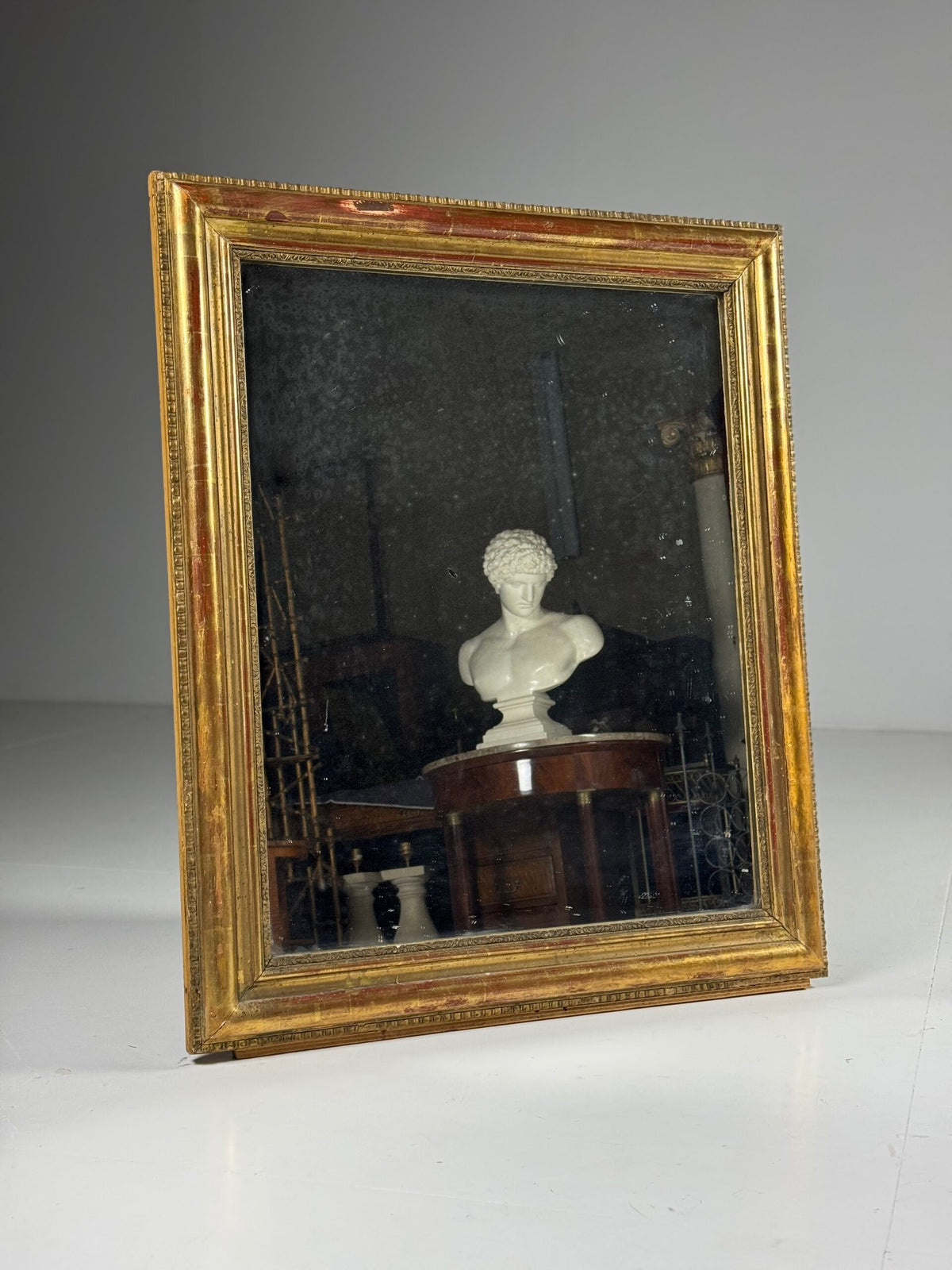 French Gilt Mirror with Original Mercury Glass, 19th Century, photo 1