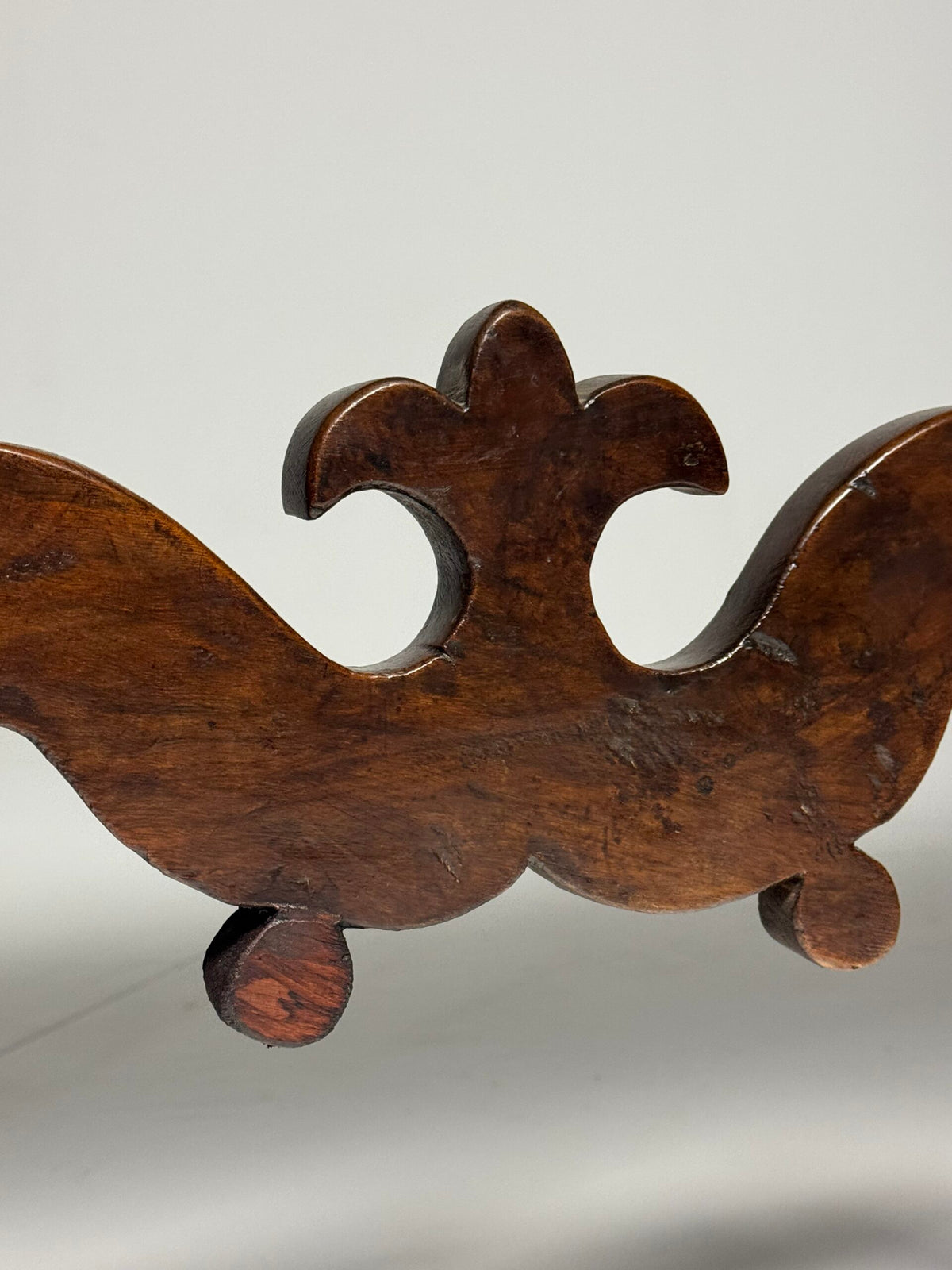 Pair of Italian Walnut Demi Lune Console Tables, 18th Century, photo 26