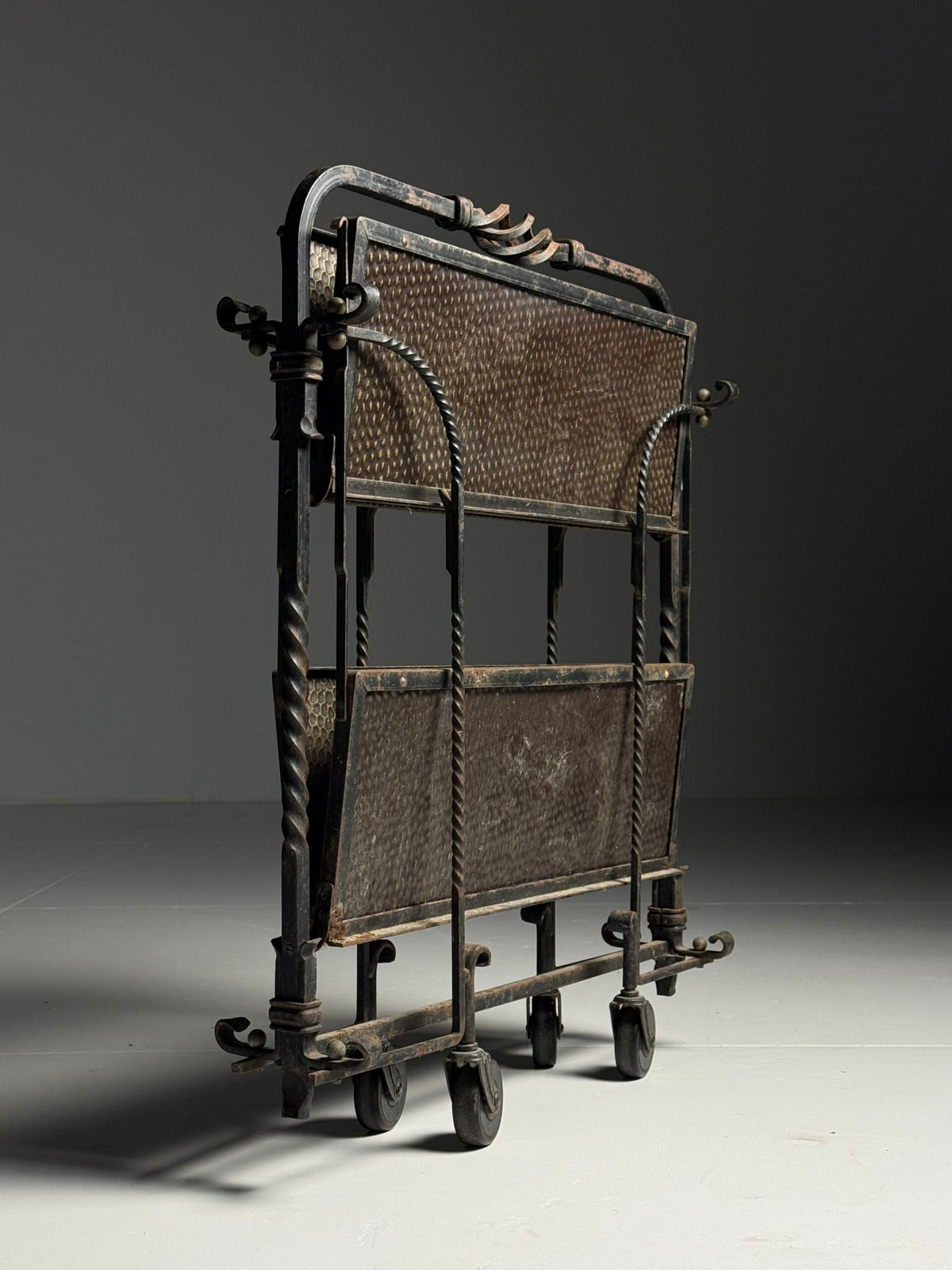 French Classic Metal Bar Cart, Mid 20th Century, photo 2