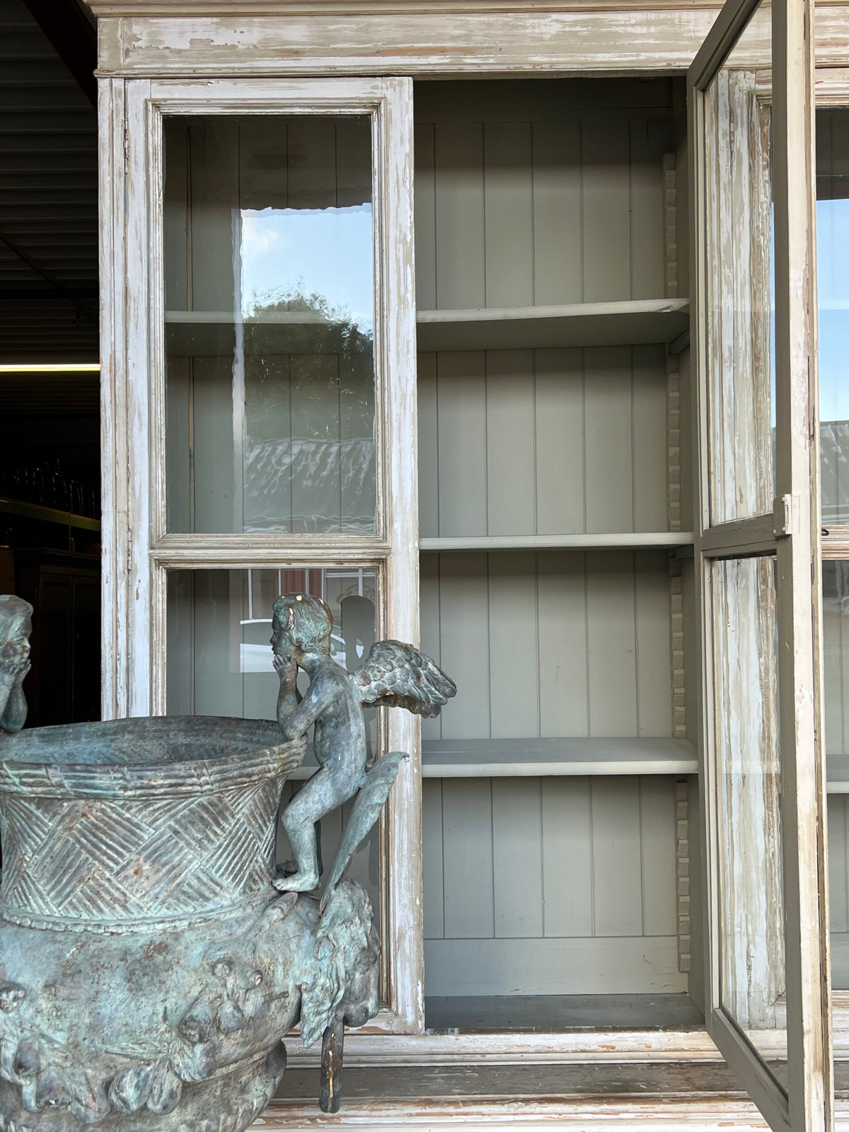 Giant Weathered Library Bookcase from Near Brussels, photo 13