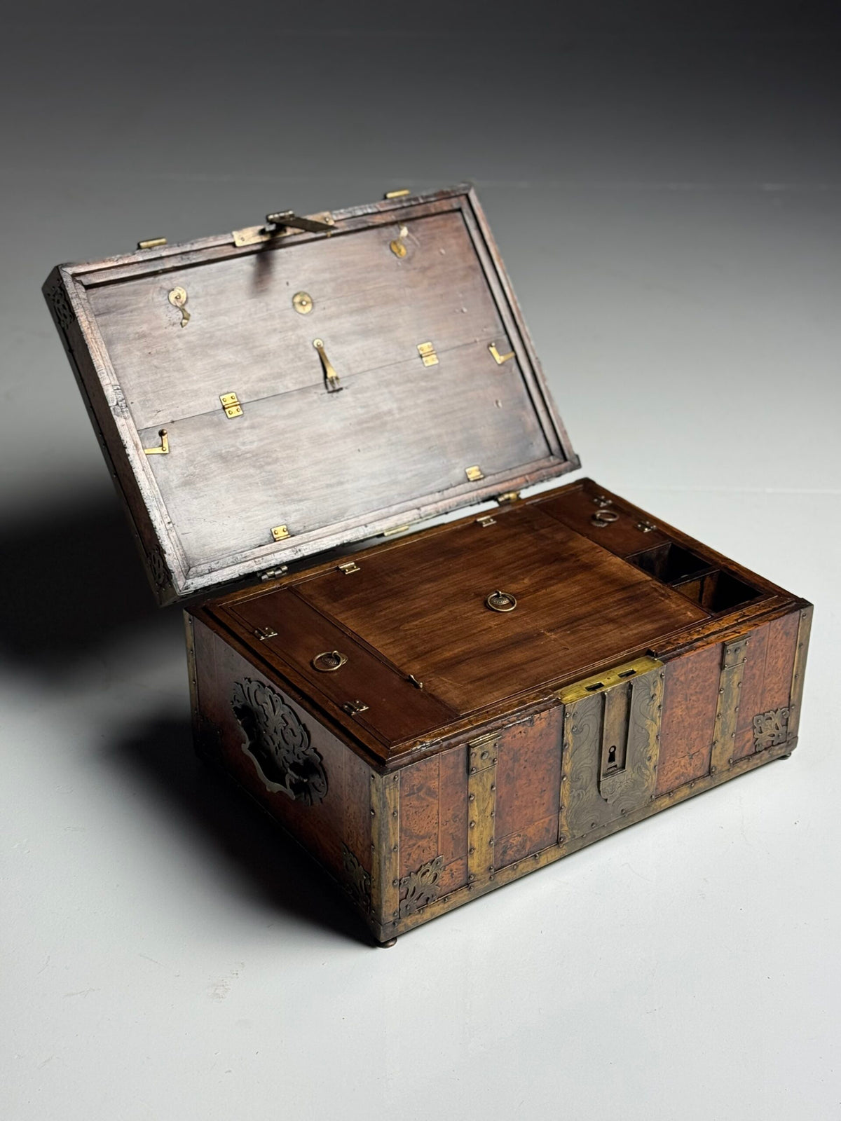 English Strongbox with Asian Interior and Double Bottom, c. 1700, photo 21