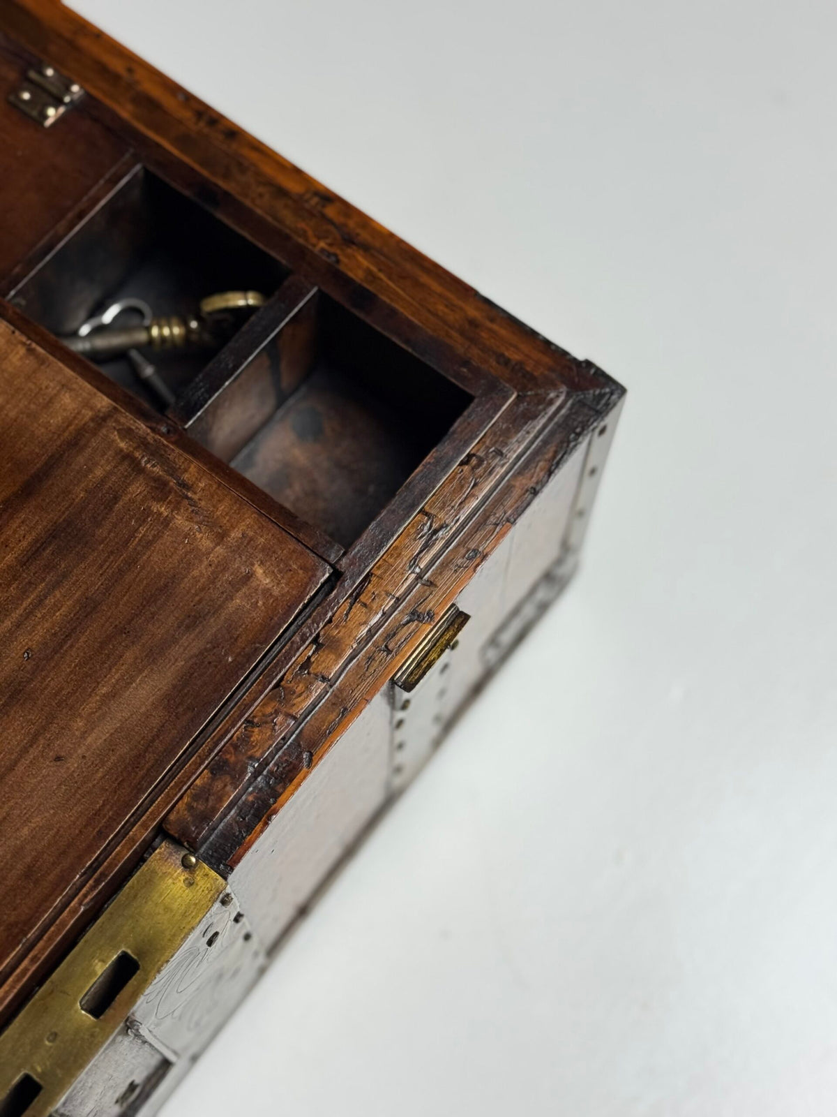 English Strongbox with Asian Interior and Double Bottom, c. 1700, photo 19