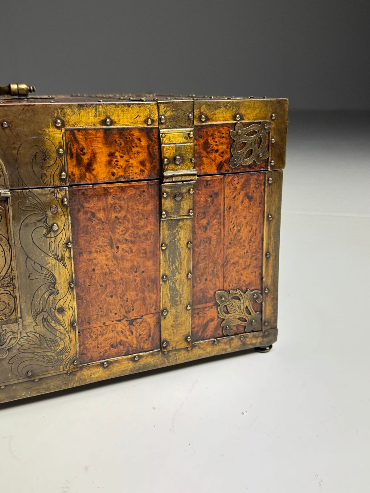 English Strongbox with Asian Interior and Double Bottom, c. 1700, photo 11