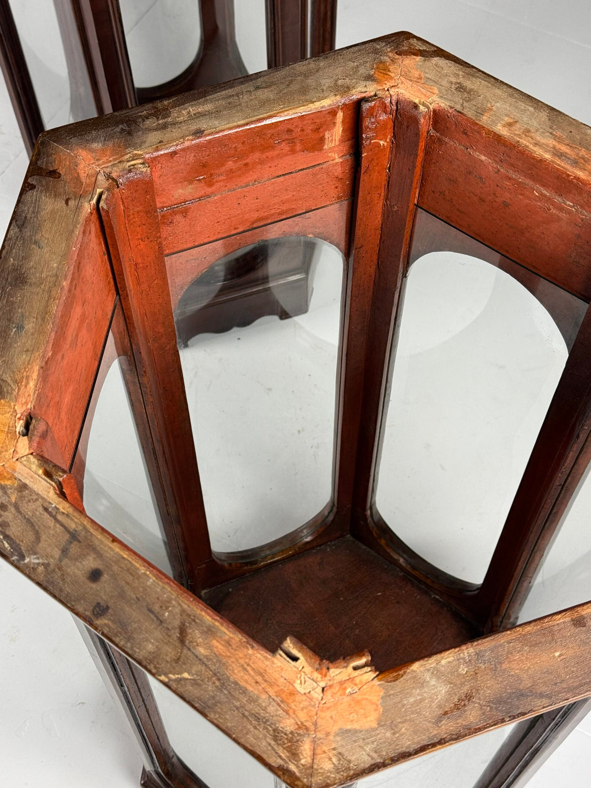 Pair of Octagonal Display Cabinets with Marble Tops, 19th Century, photo 20
