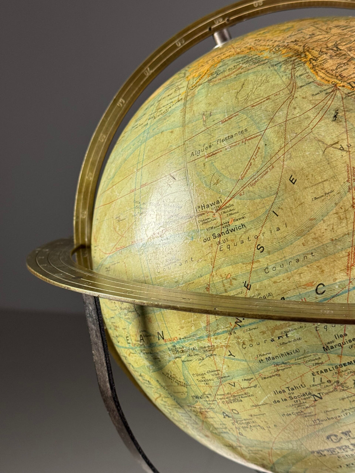 Globe by J. Forest, Paris, c. 1900 to 1910, on Original Stand, photo 4