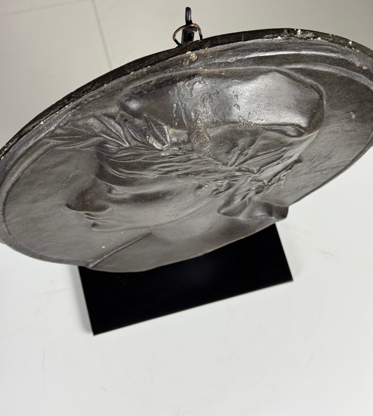 Signed French Plaster Plaque on Stand, 1915, photo 11