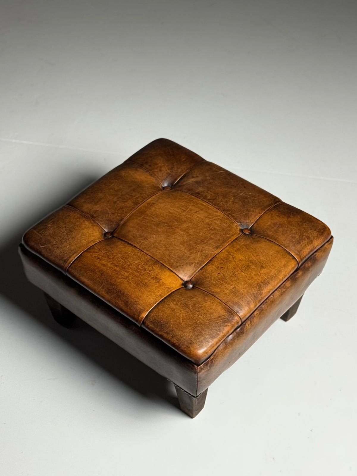 Tufted Sheepskin Pouf or Footstool, photo 12
