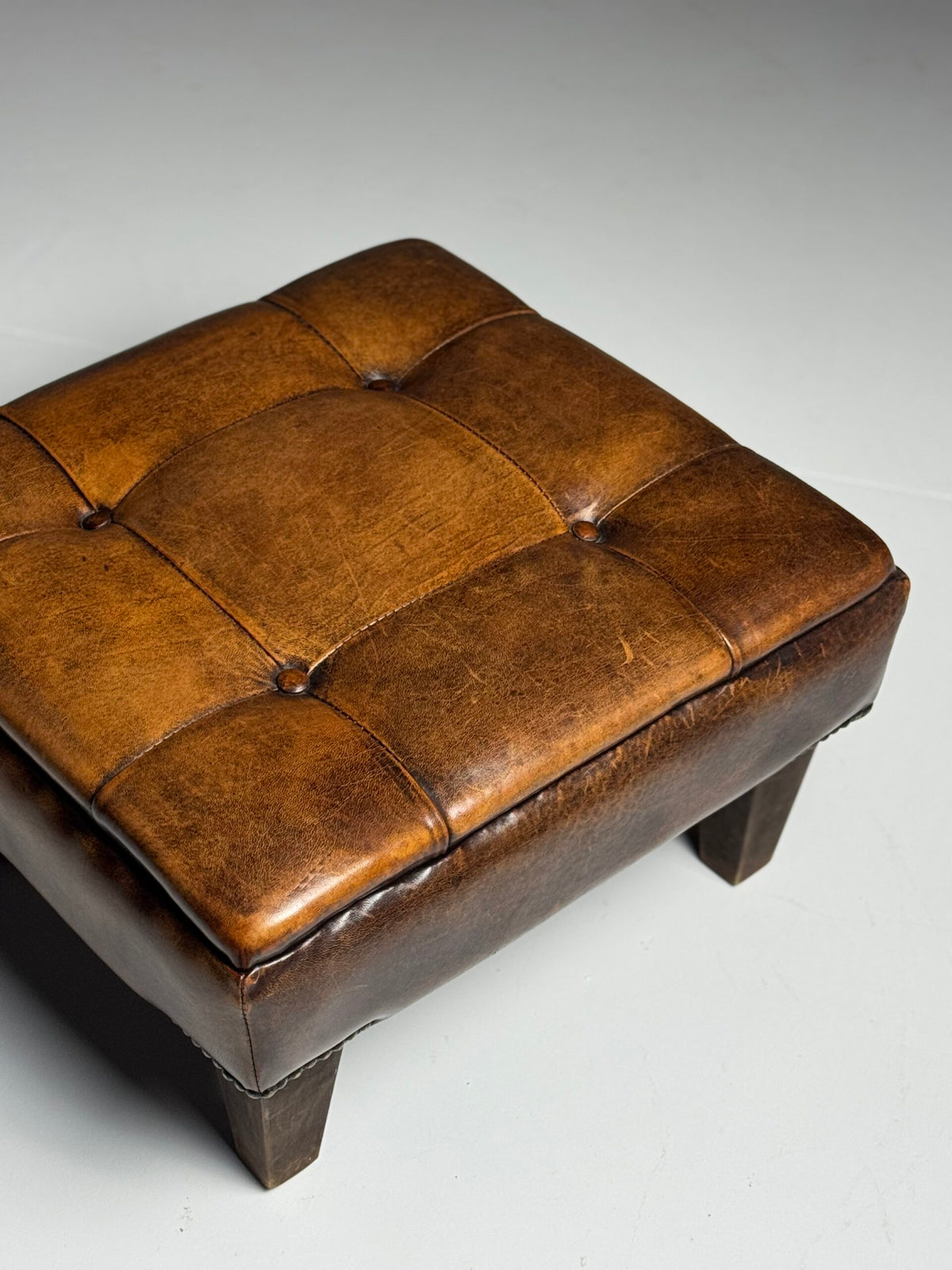 Tufted Sheepskin Pouf or Footstool, photo 2