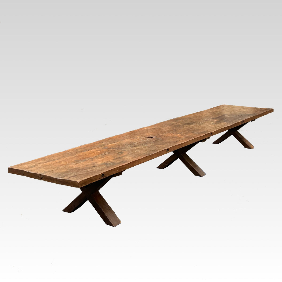 Monumental Oak Refectory Table, 603 cm, Belgium c. 1915, photo 1