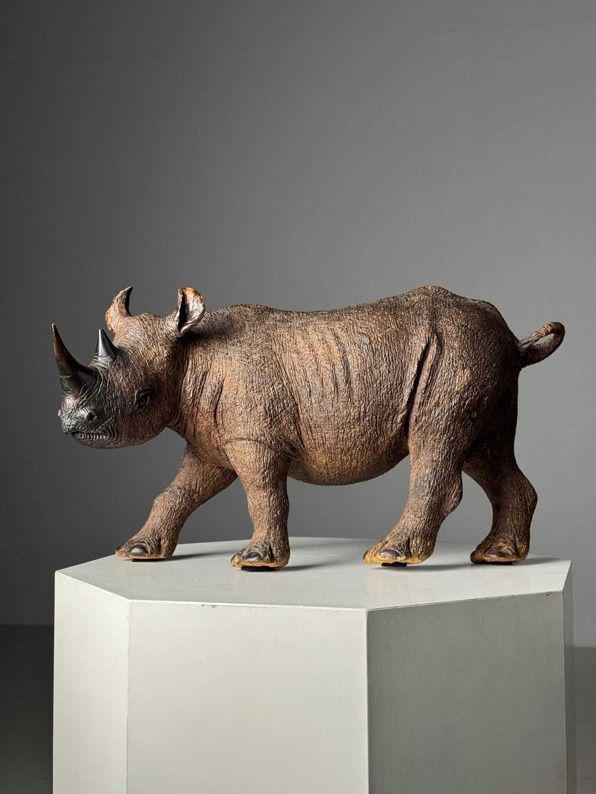 Carved Wooden Rhinoceros, South East Asia, 1960s to 1970s, photo 1