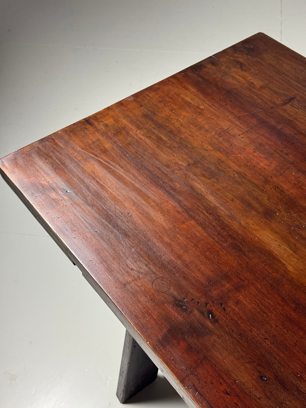 Italian Walnut Refectory Dining Table, Early 20th Century, photo 5