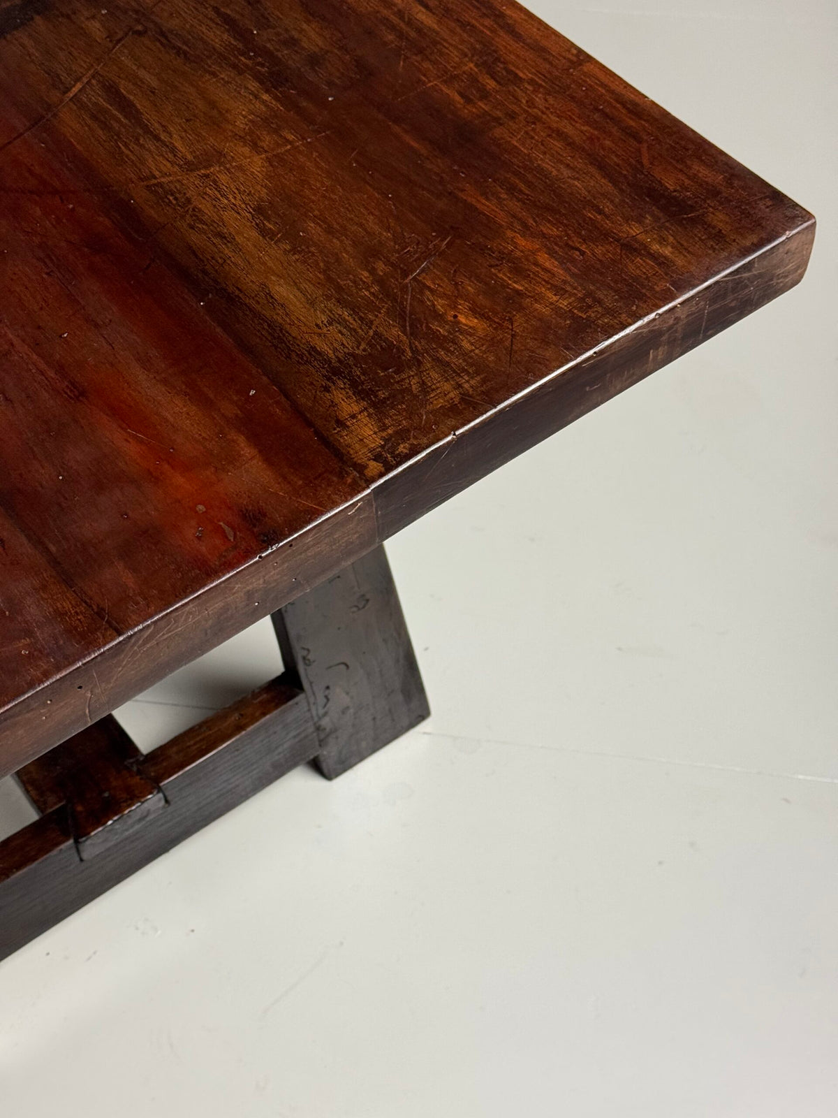 Italian Walnut Refectory Dining Table, Early 20th Century, photo 12
