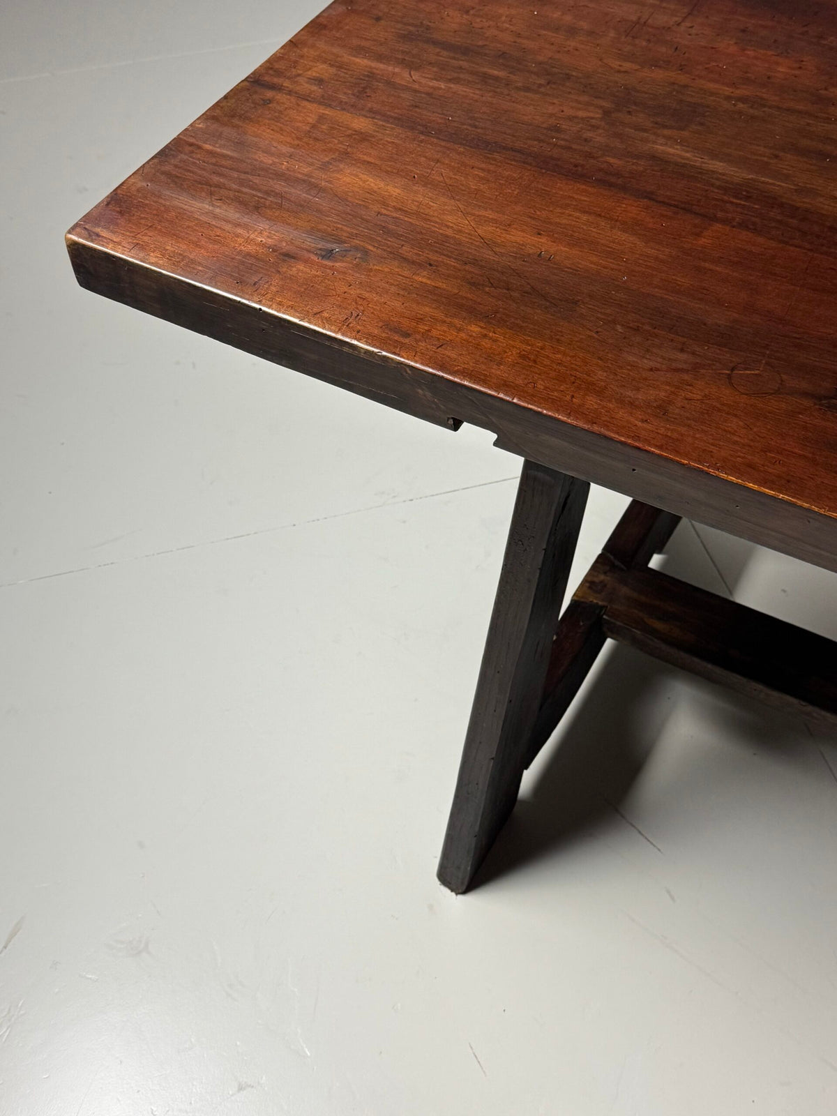 Italian Walnut Refectory Dining Table, Early 20th Century, photo 20