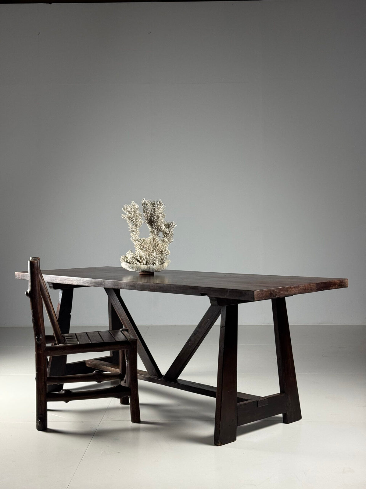 Italian Walnut Refectory Dining Table, Early 20th Century, photo 23