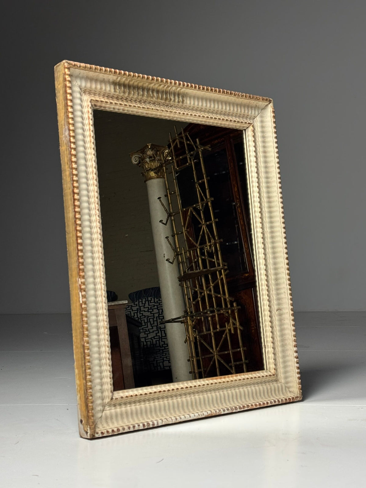 French Ribbed Mirror, c. 1900, photo 12