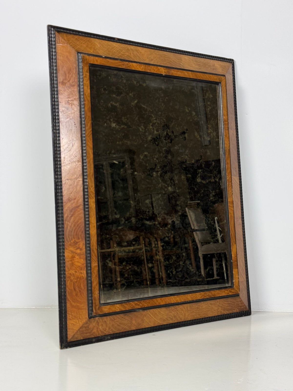 French Ripple Frame Mirror, Mid 20th Century, photo 1