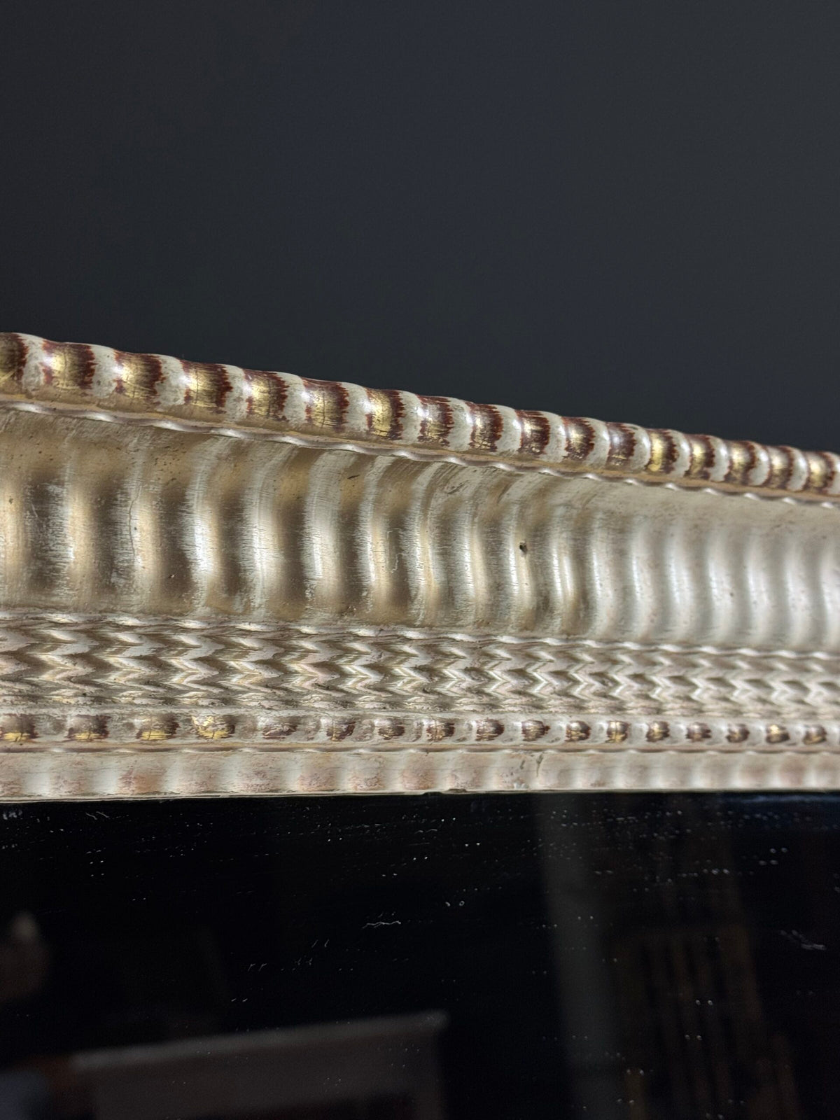 French Ribbed Mirror, c. 1900, photo 6