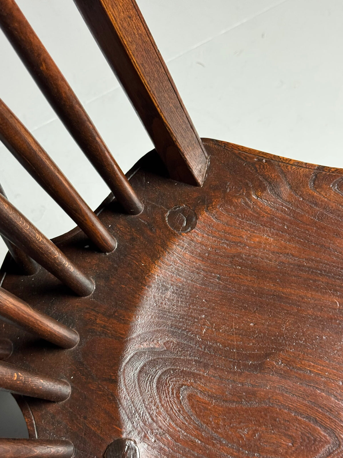 Set of Four English Windsor Spindle Back Chairs, Early 20th Century, photo 18